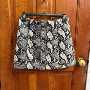 snake skin urban outfitters mini skirt